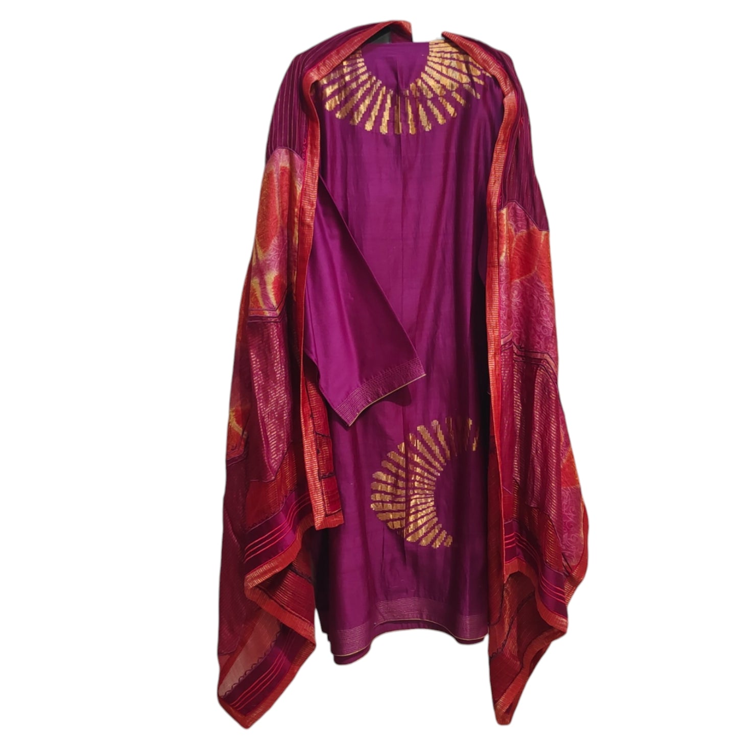 Semi Stitched Chanderi Formal Suitset