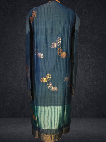 Semi Stitched Formal chanderi Kurta