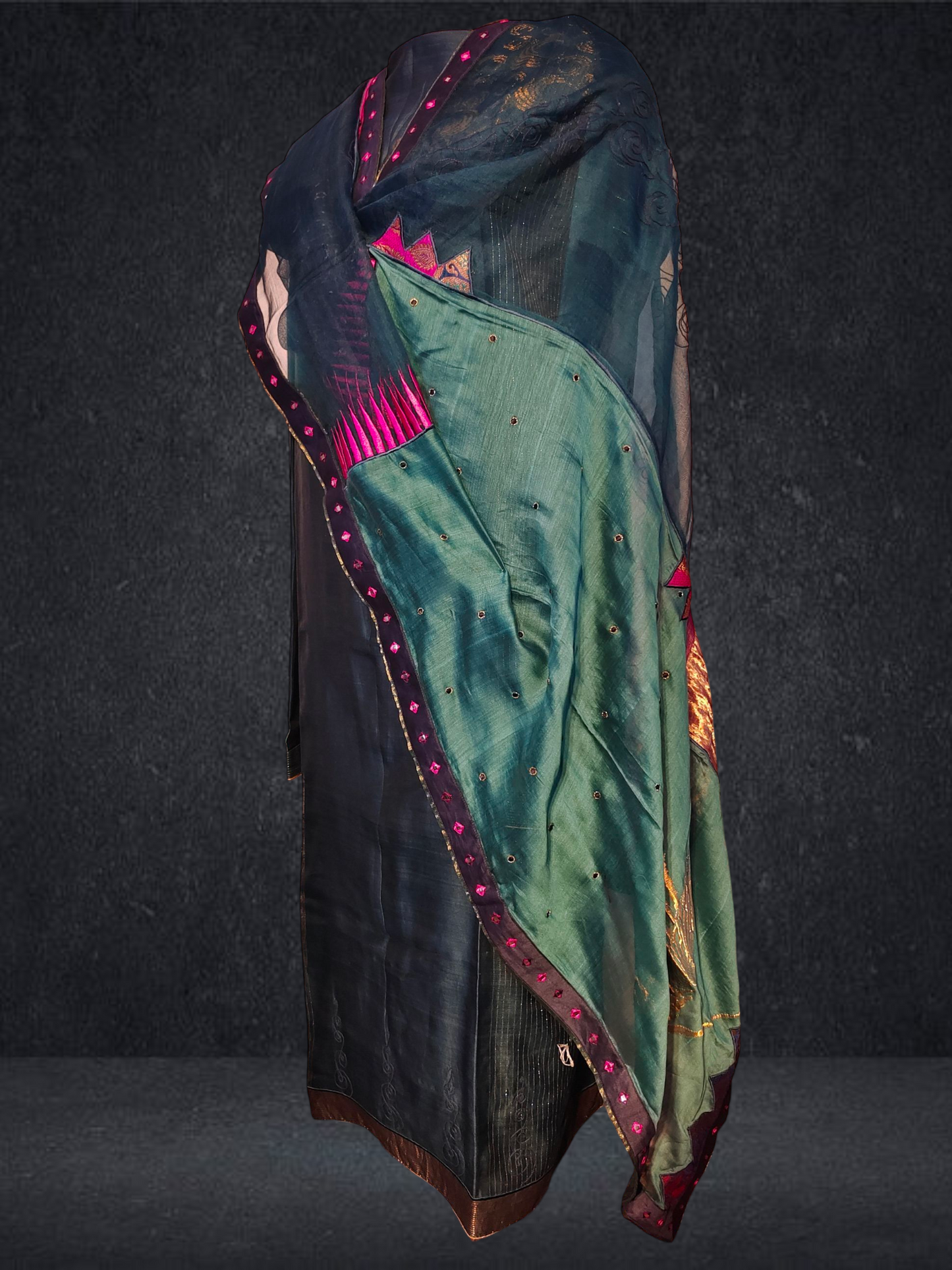 Semi Stitched Formal chanderi Suitset