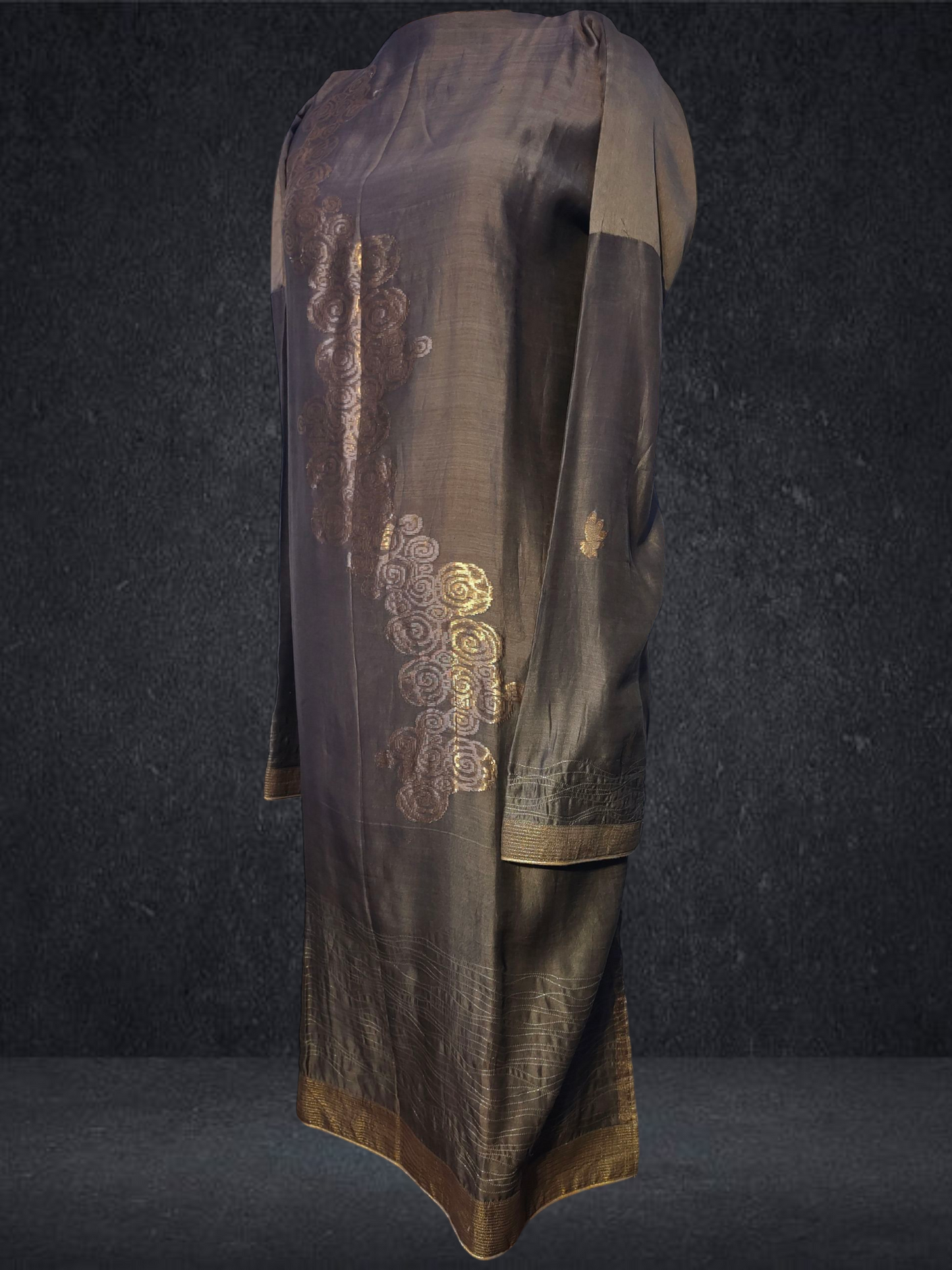 Semi Stitched Formal chanderi Kurta