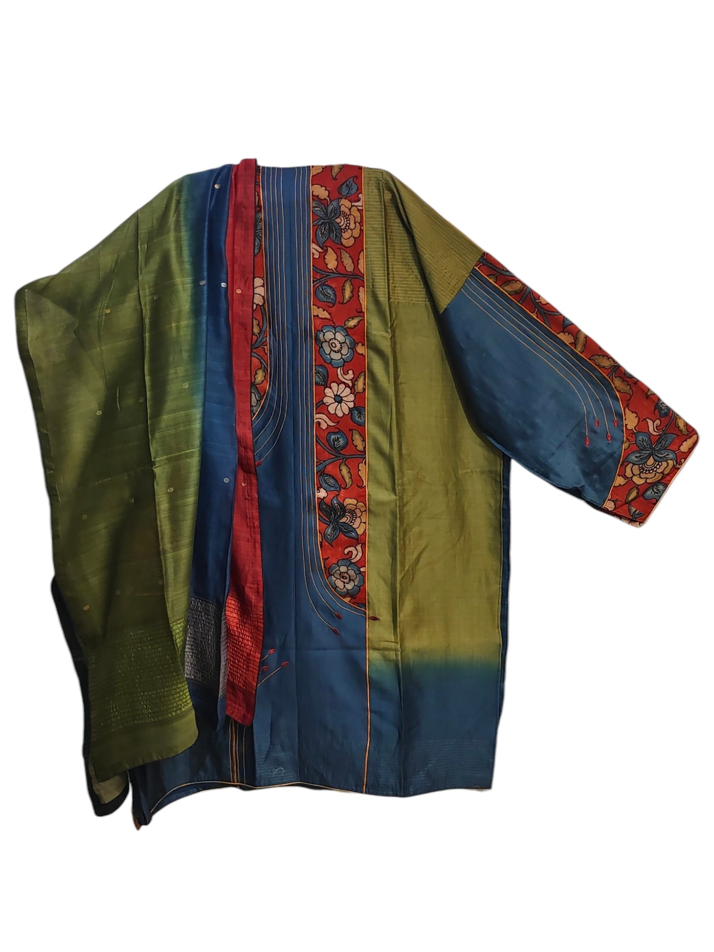Semi Stitched Chanderi Formal Suitset