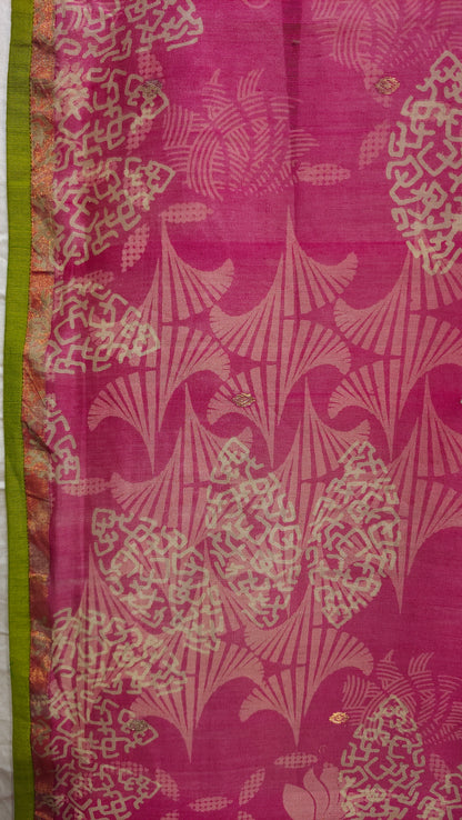 Cotton Casual Block Printed Saree