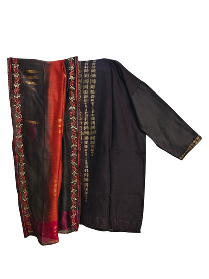 Semi Stitched Chanderi Formal Suitset