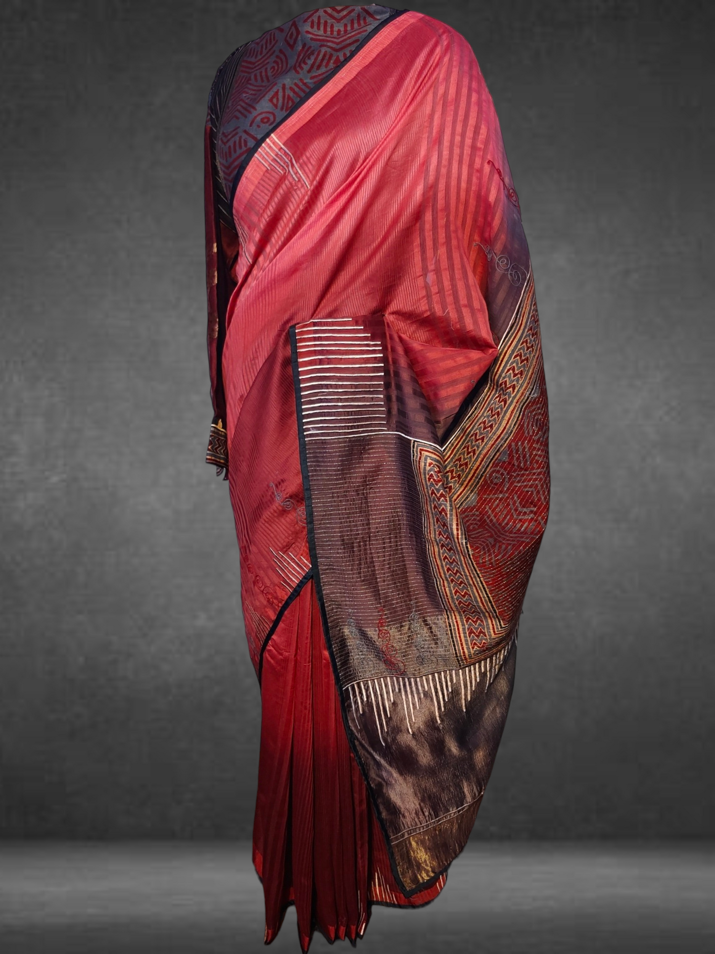 Chanderi Formal Ajrakh Saree