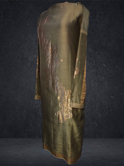 Semi Stitched Formal chanderi Suitset