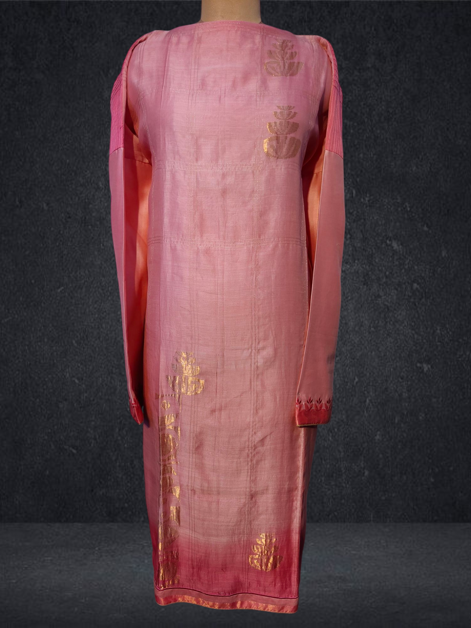 Semi Stitched Chanderi kurta VISHAL KAPUR
