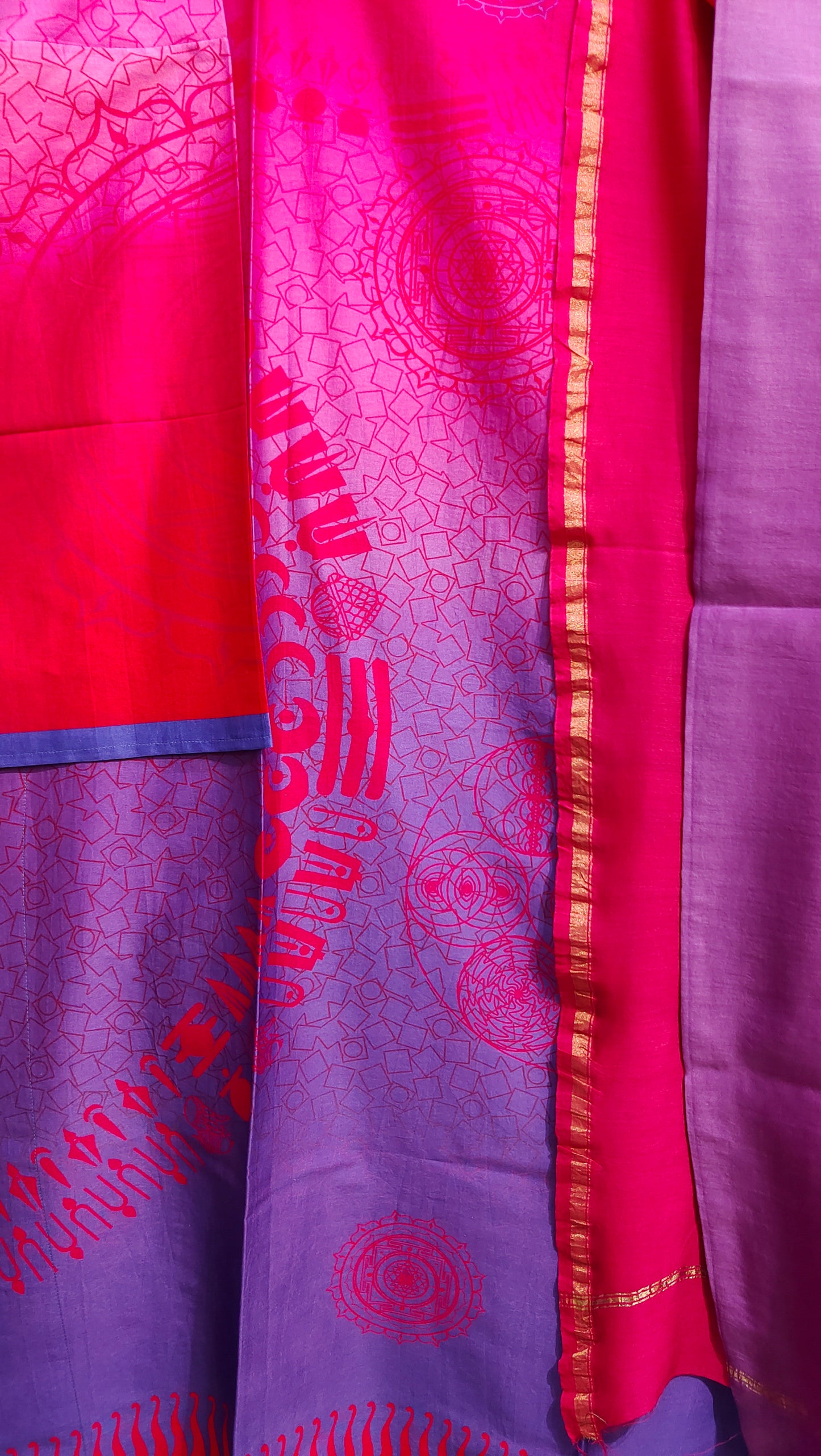 Semi Stitched Chanderi Casual Suitset