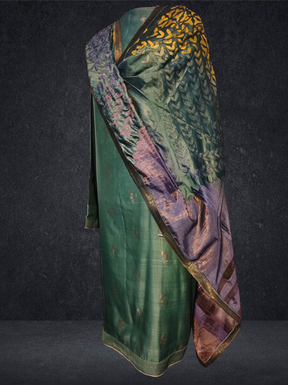 Semi Stitched Formal chanderi Suitset
