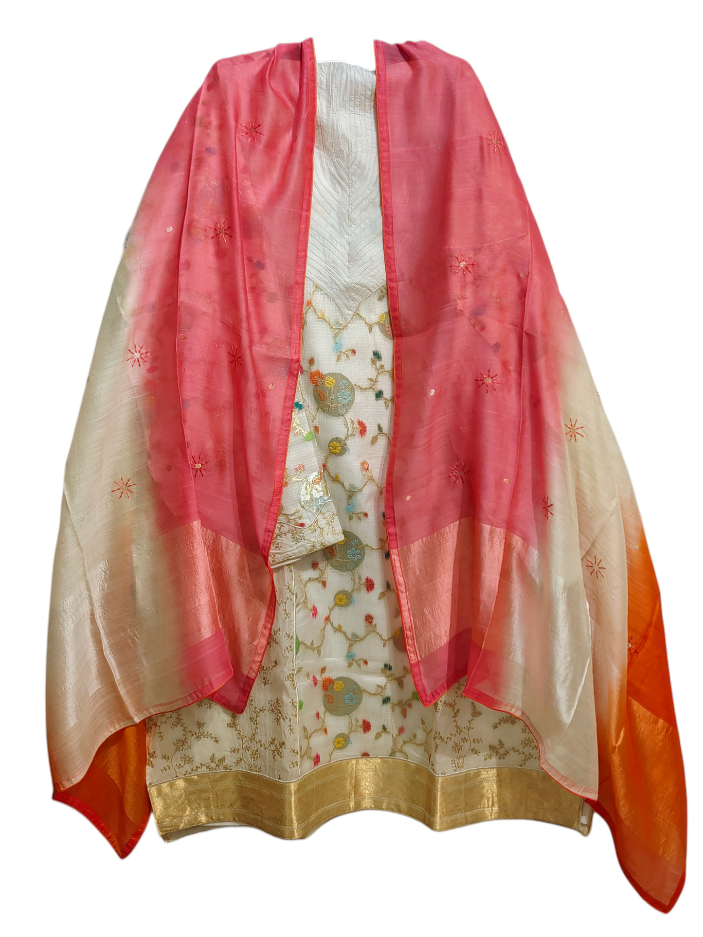 Semi Stitched Formal Kota silk Suitset