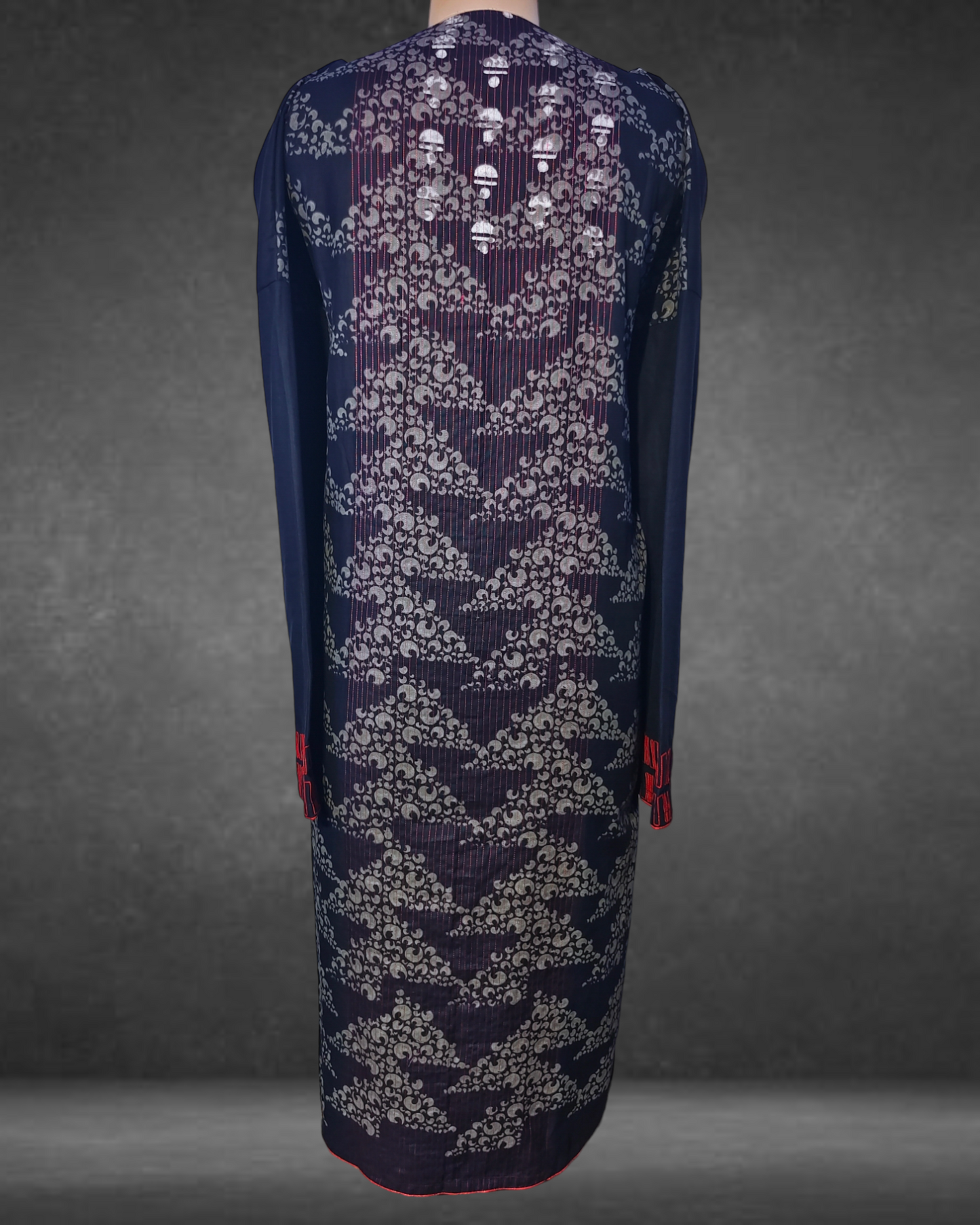 Semistitched Cotton Block Printed Kurta