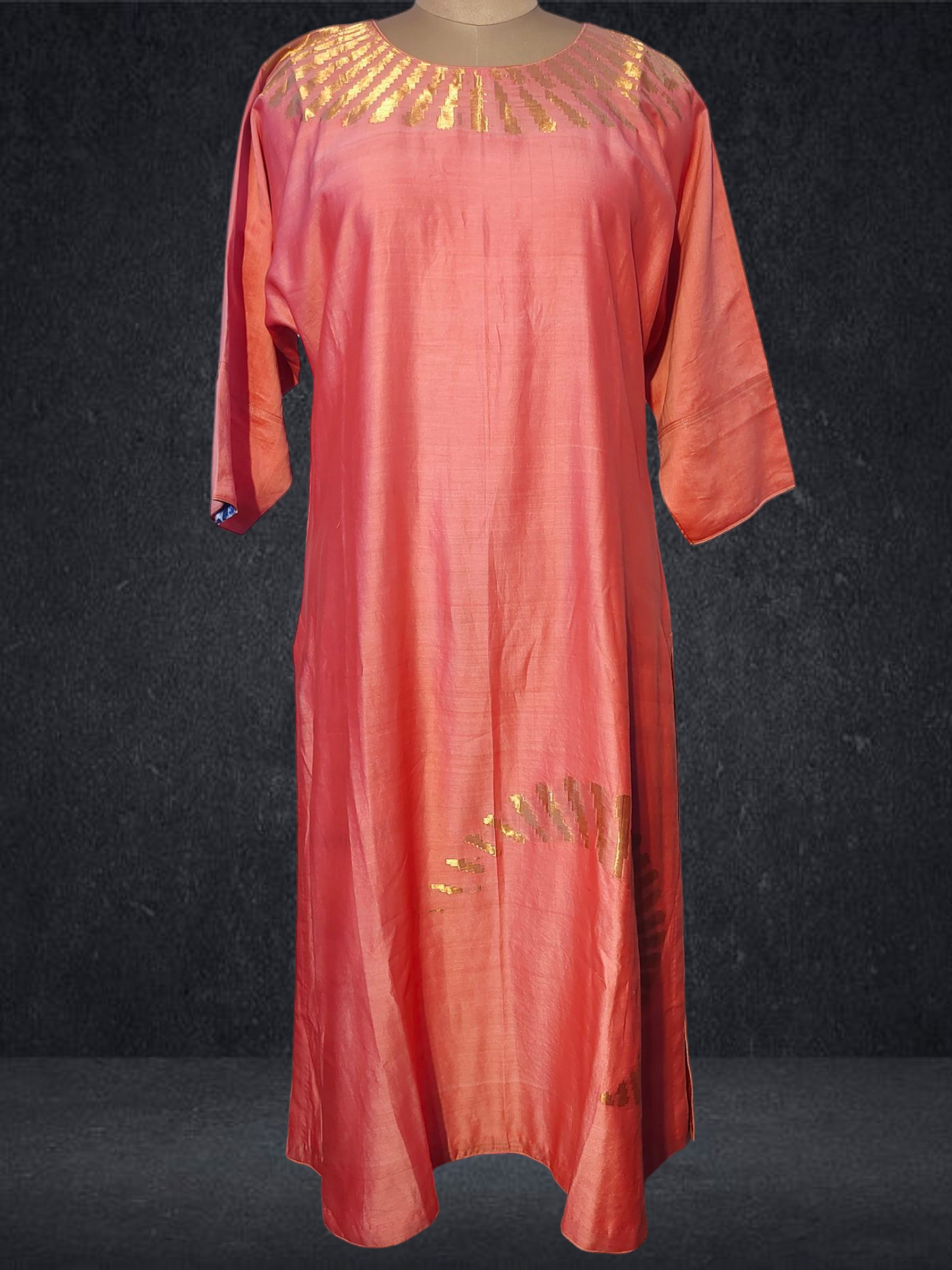 Stitched Chanderi Long Dress