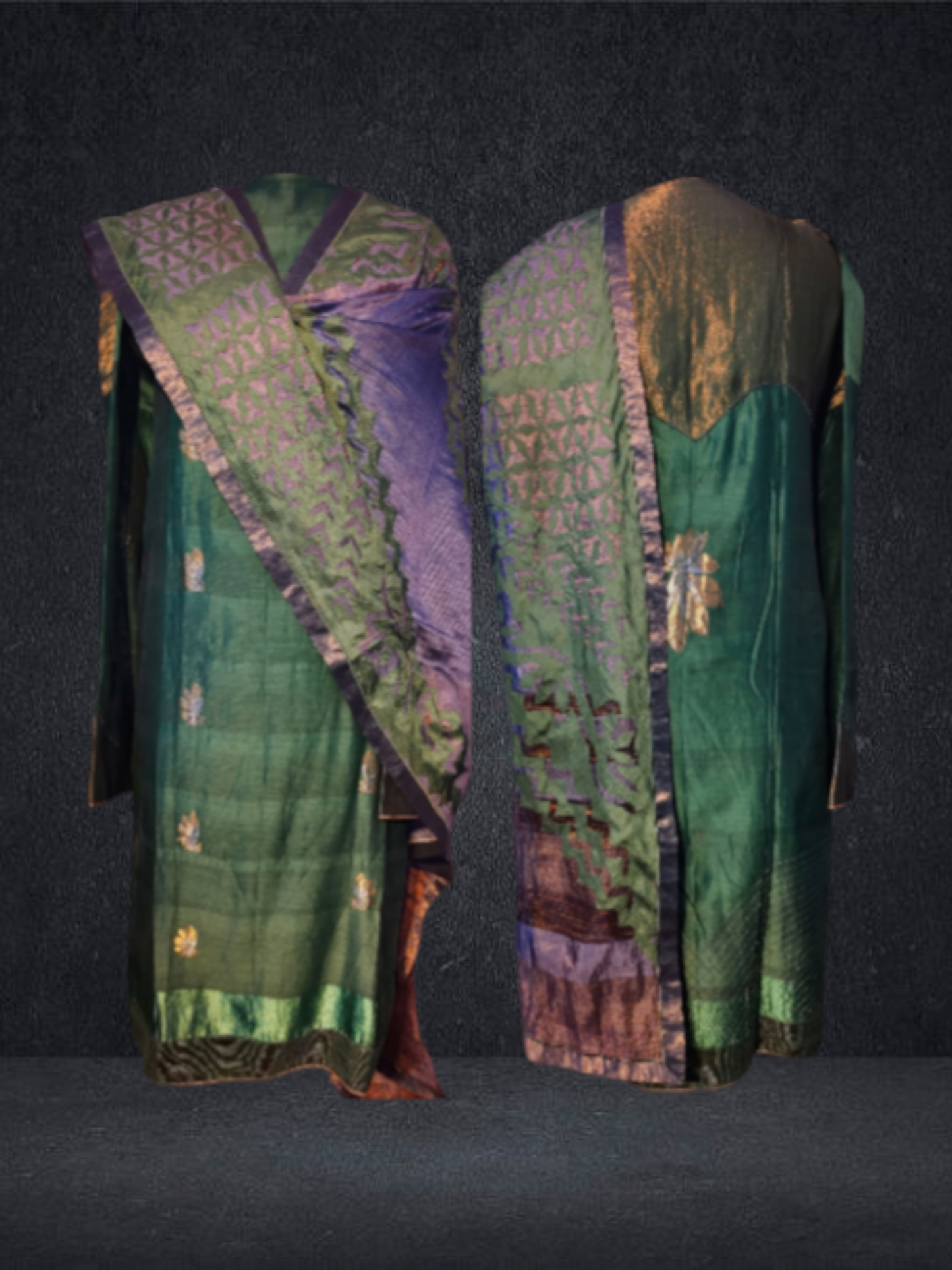 Semi Stitched Formal chanderi Suitset