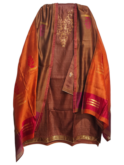 Semi Stitched Formal Chanderi Suitset