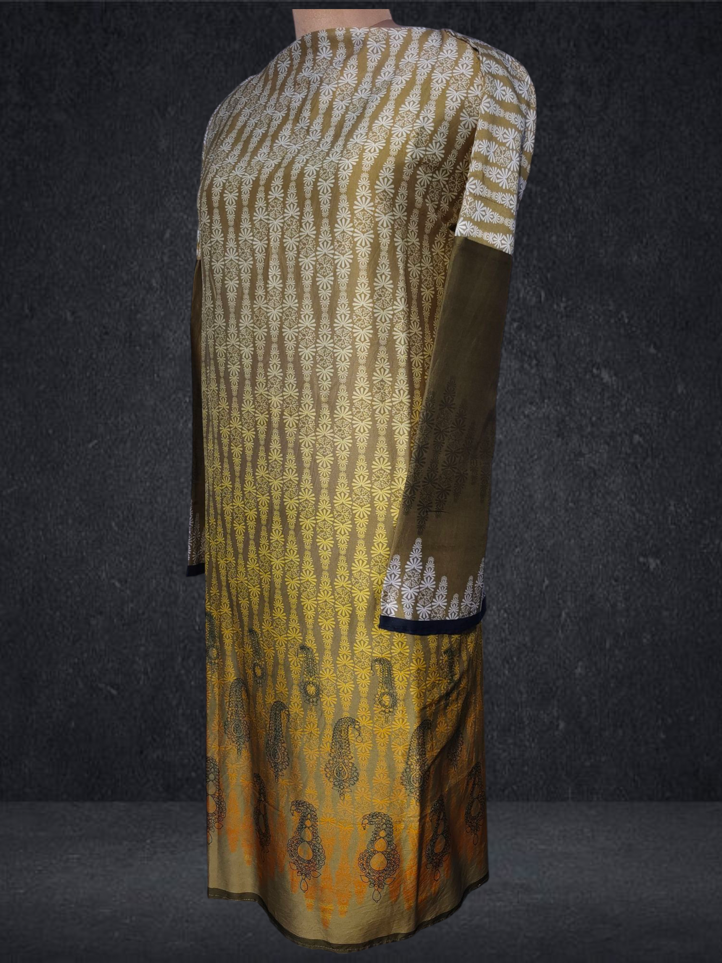 Semistitched Chanderi printed casual Kurta VISHAL KAPUR