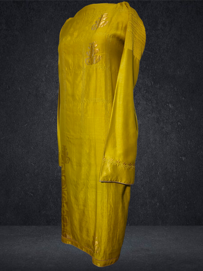 Semi Stitched Formal chanderi Kurta