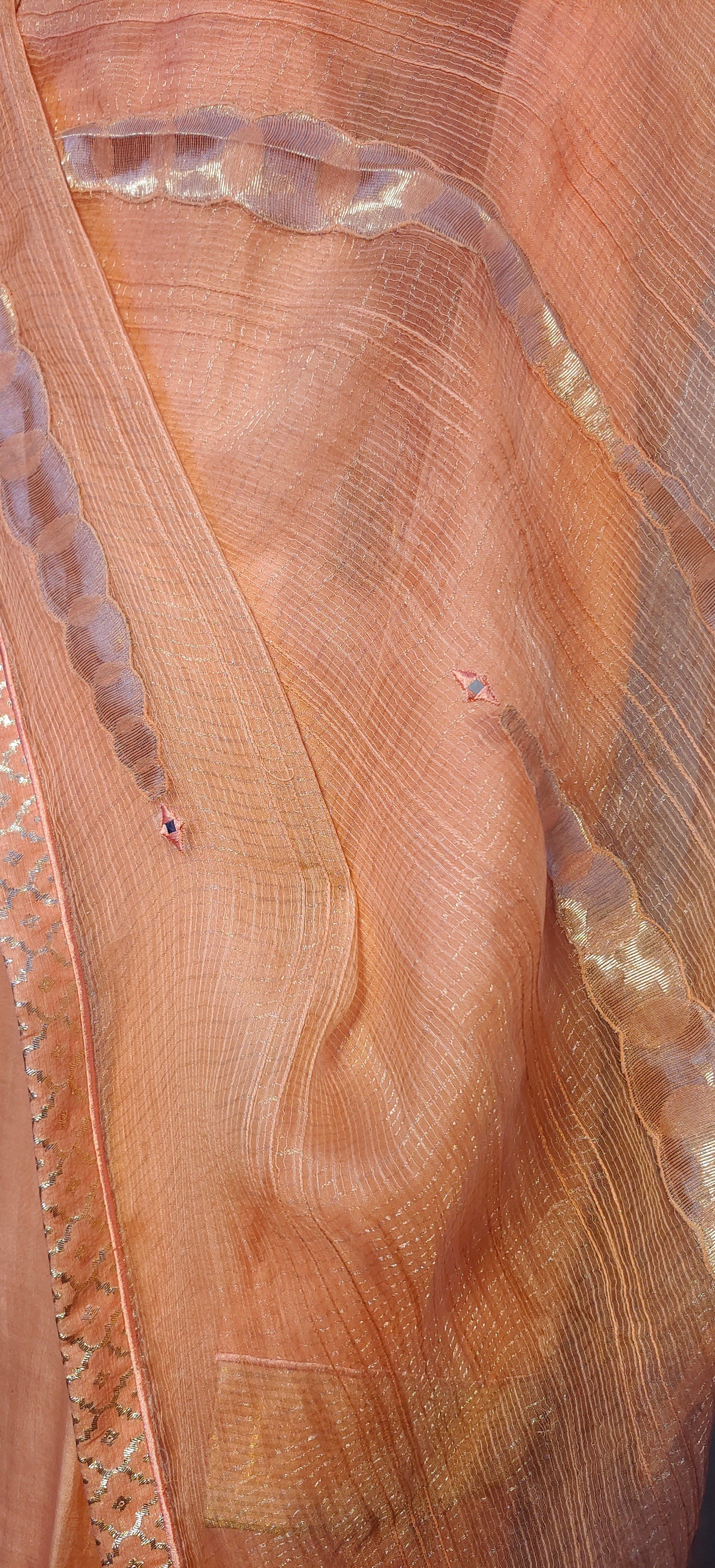 Semi Stitched Formal chanderi Suitset