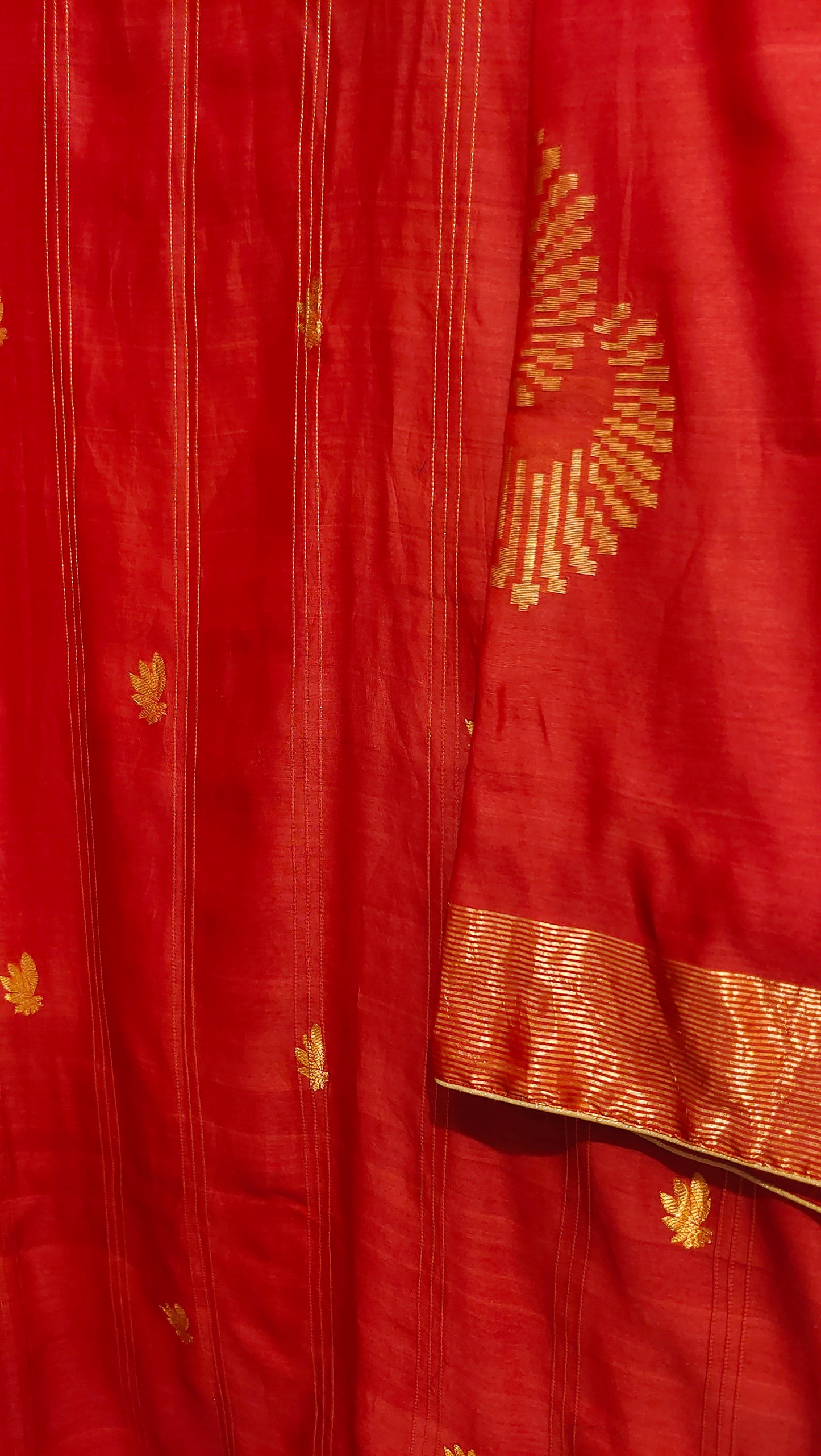 Semi Stitched Chanderi Formal Suitset