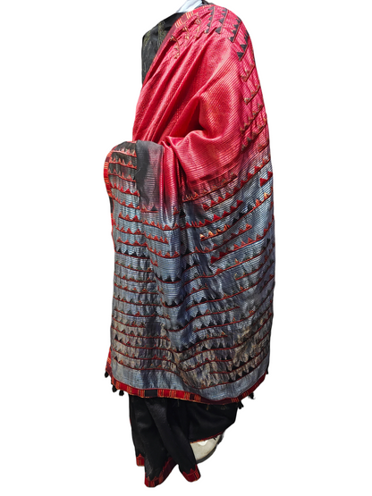 Formal Chanderi Silk Ajrakh Saree