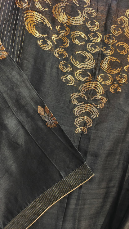 Semi Stitched Chanderi Formal Suitset