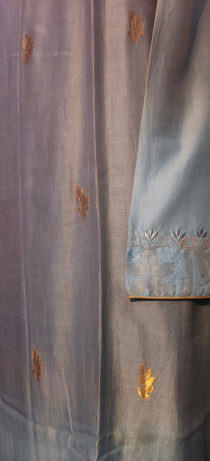 Semi Stitched Formal chanderi Kurta