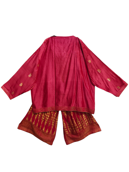 Indowestern chanderi formal coordset