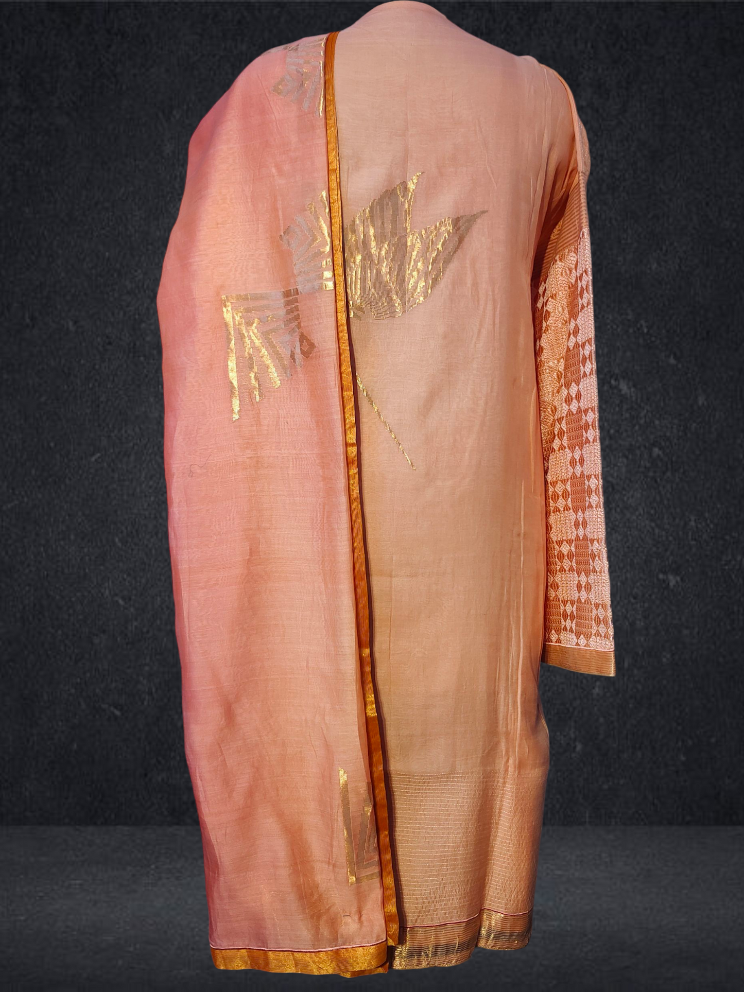 Semi Stitched Formal chanderi Suitset