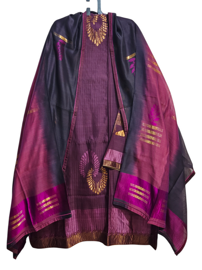 Semi Stitched Formal chanderi Suitset
