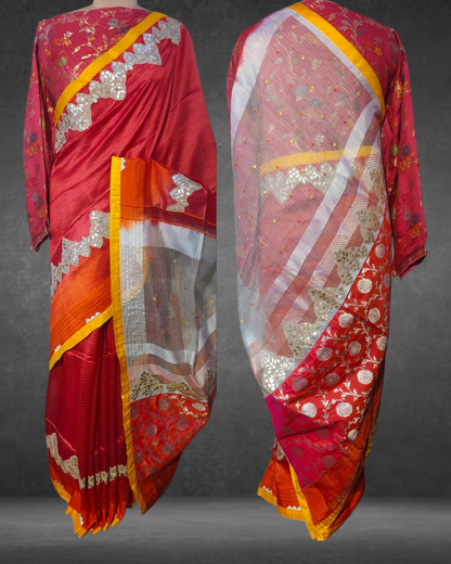 Formal Silk Gota Saree(VKSR05MAY09) VISHAL KAPUR STUDIO