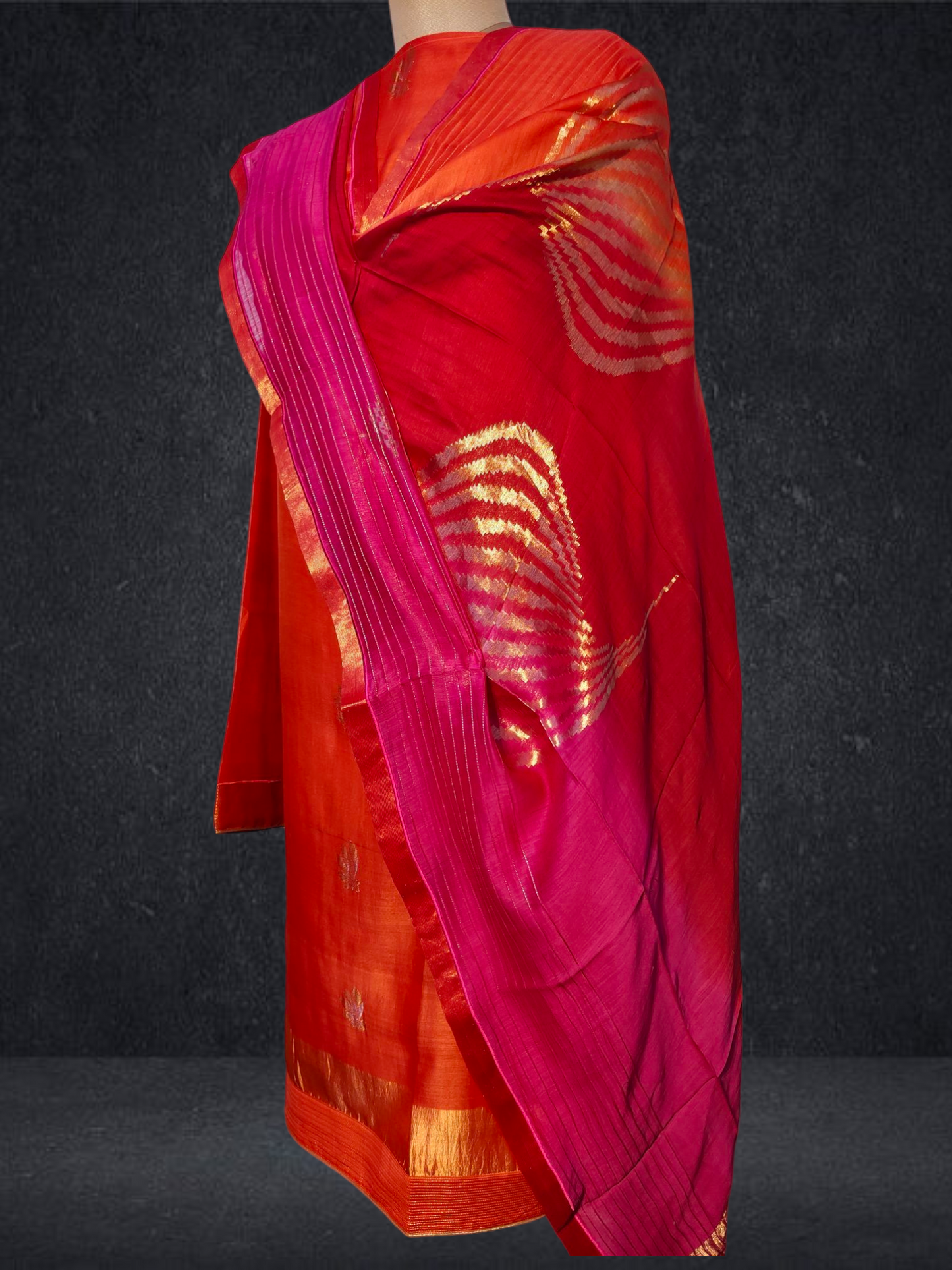 Semi Stitched Formal chanderi Suitset