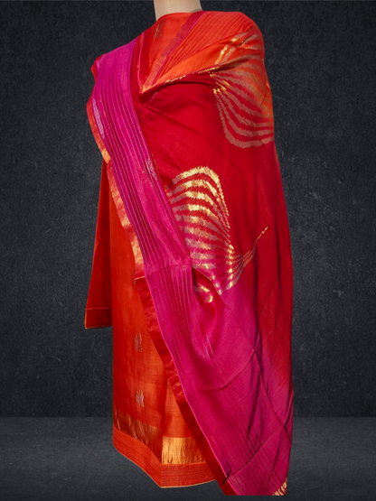 Semi Stitched Formal chanderi Suitset