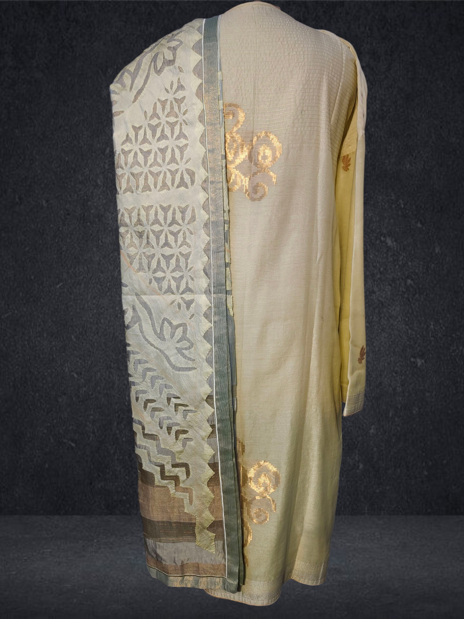 Semi Stitched Formal chanderi Suitset VISHAL KAPUR