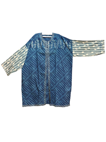 Stitched Cotton Indigo blockprinted Kurta
