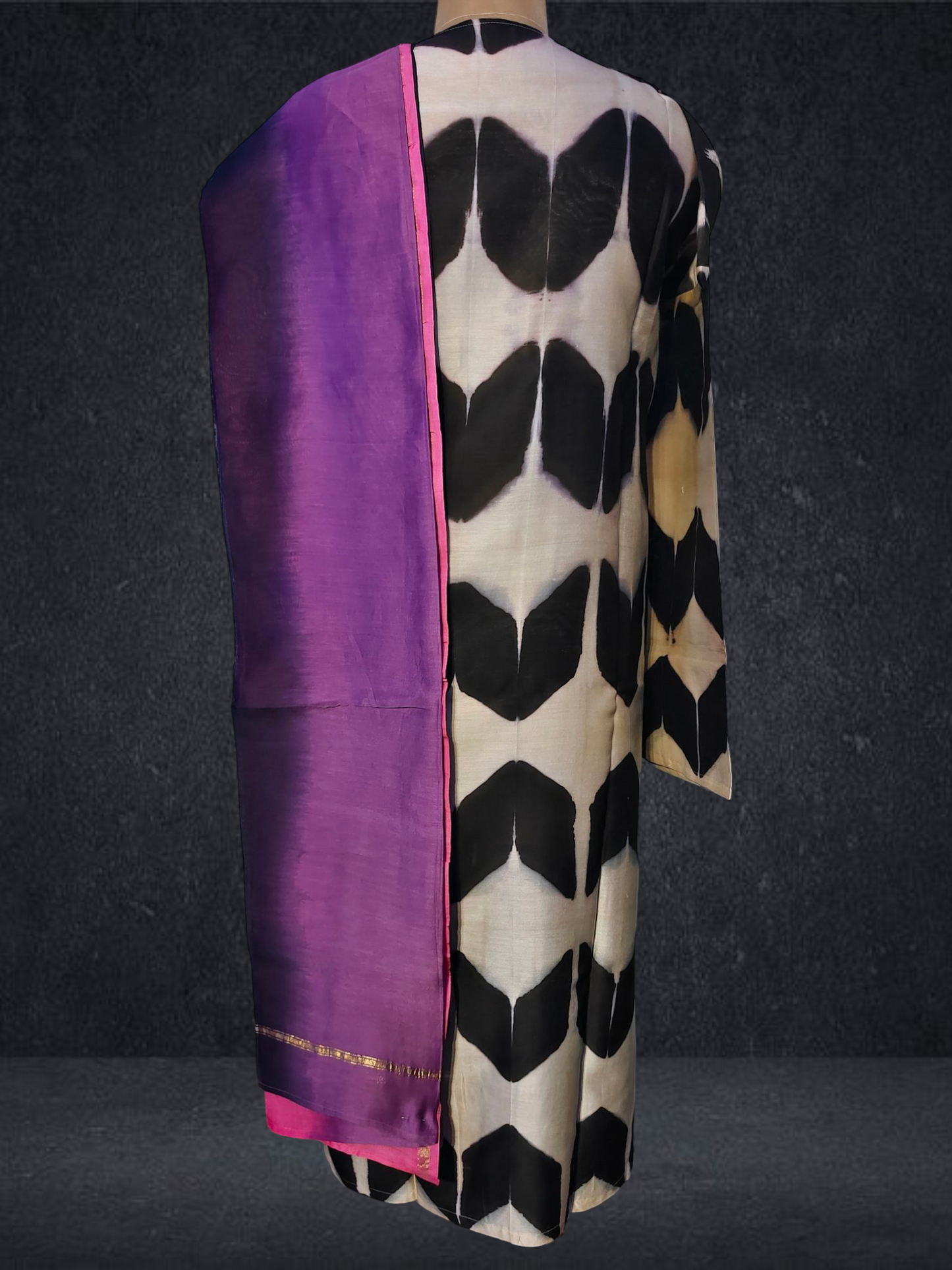 Semi Stitched Chanderi Casual Suitset
