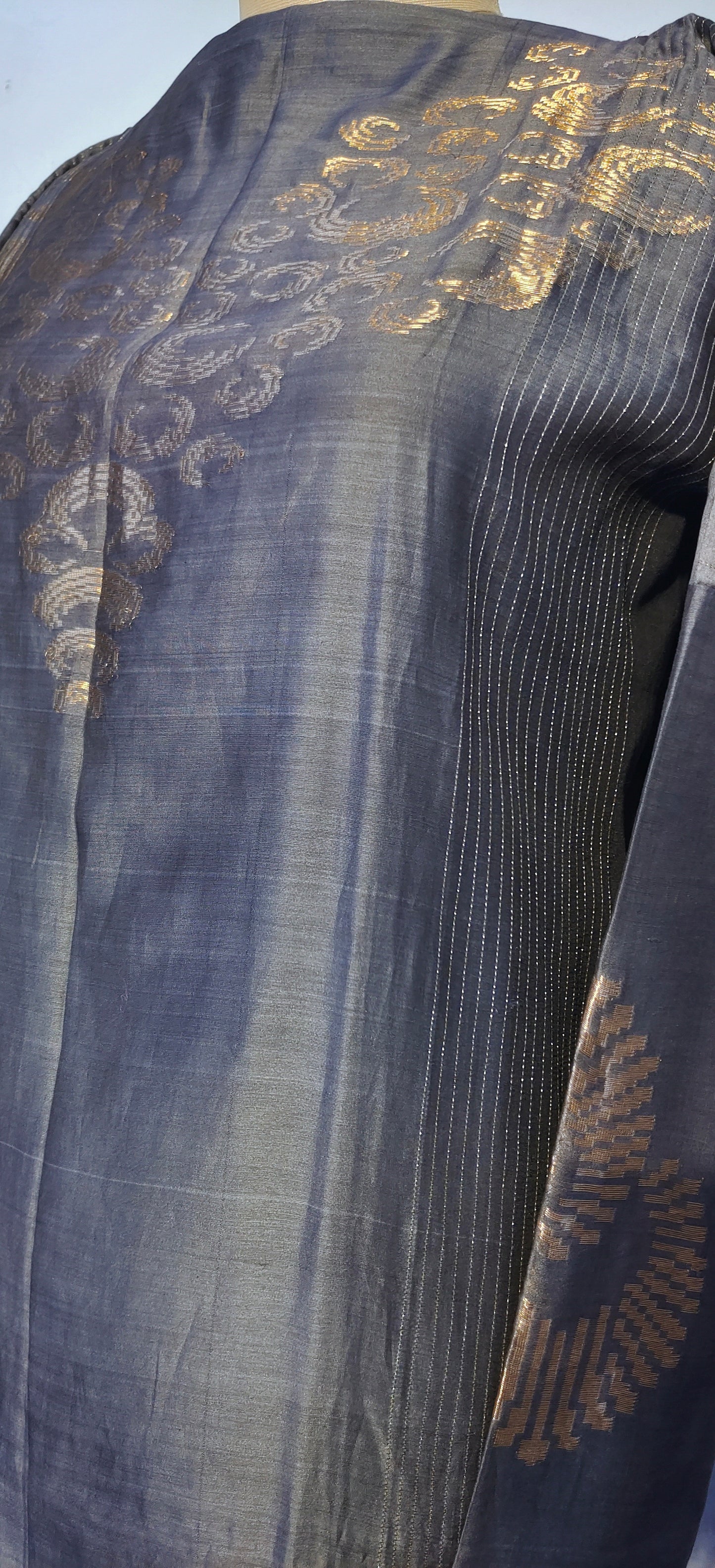 Semi Stitched Formal chanderi Suitset