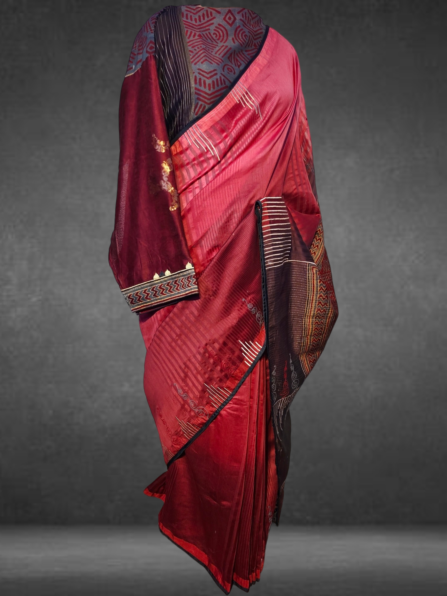 Chanderi Formal Ajrakh Saree