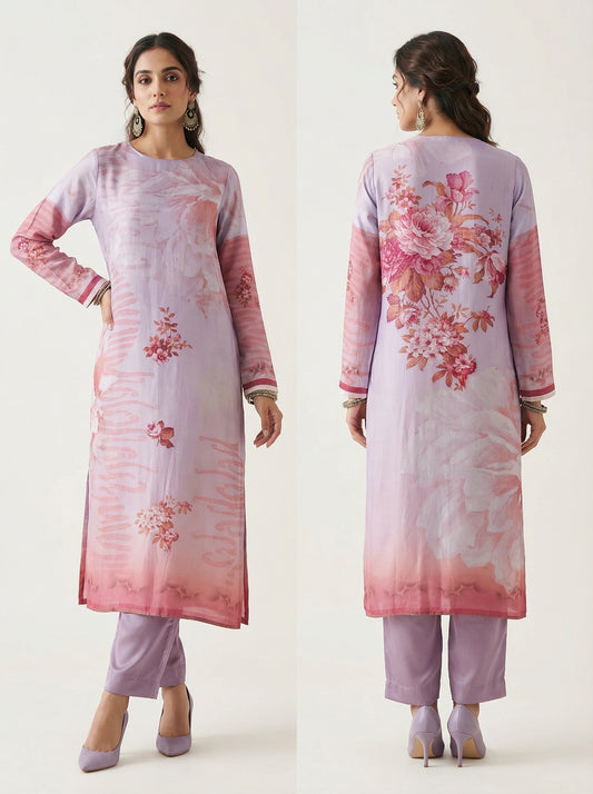 Semi Stitched Chanderi Kurta