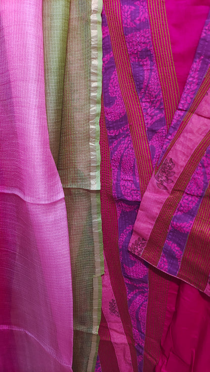 Semi Stitched Cotton Casual Suitset