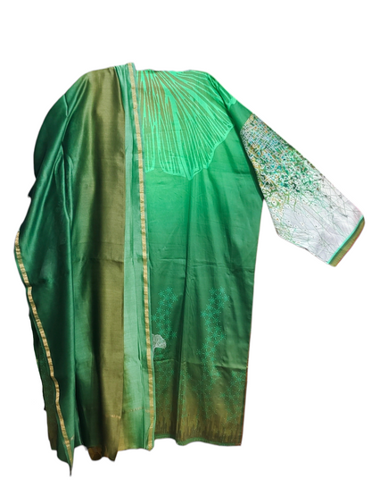 Semi Stitched Cotton Casual Suitset