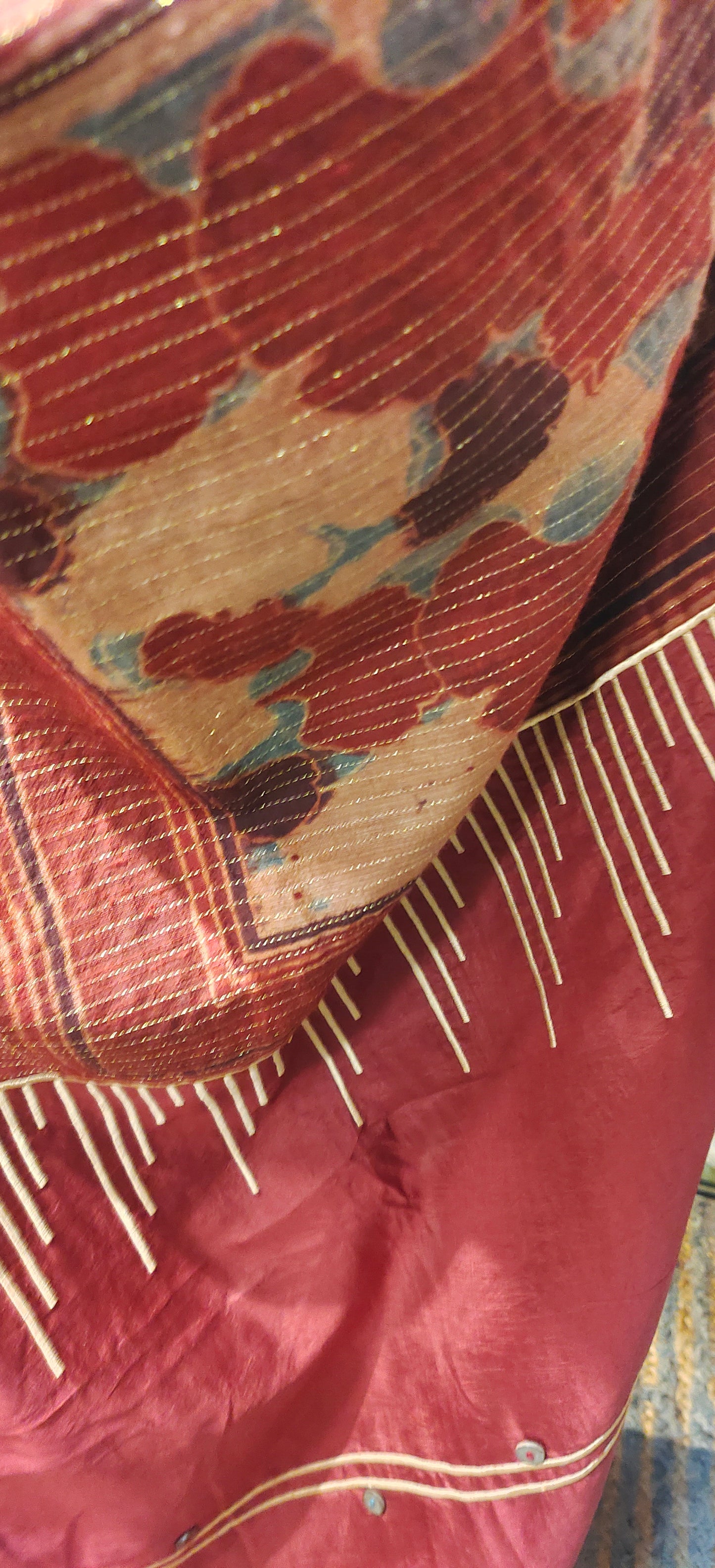 Formal Chanderi Zari Woven With Ajrakh Saree