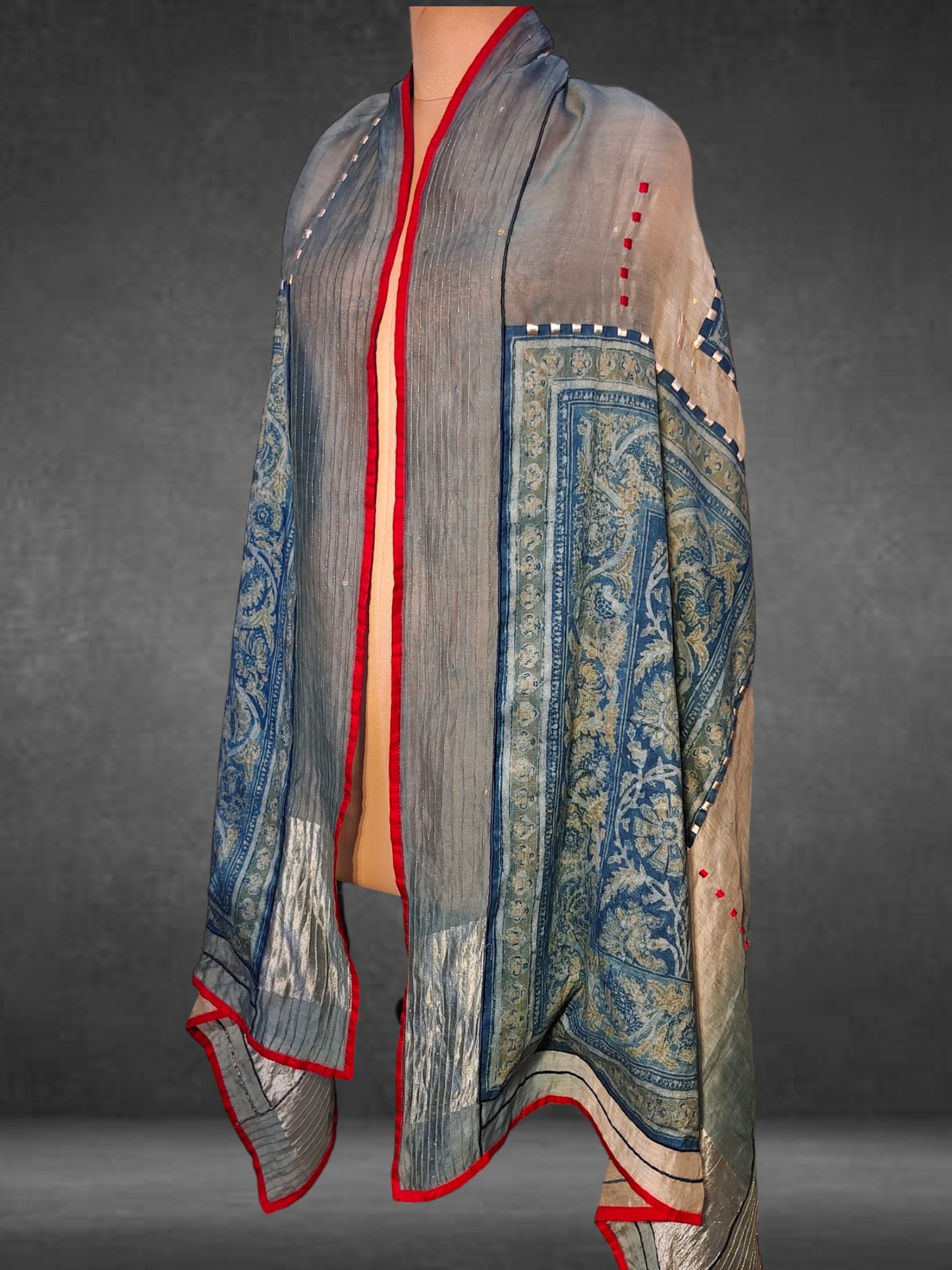 Chanderi Silk Ajrakh Dupatta