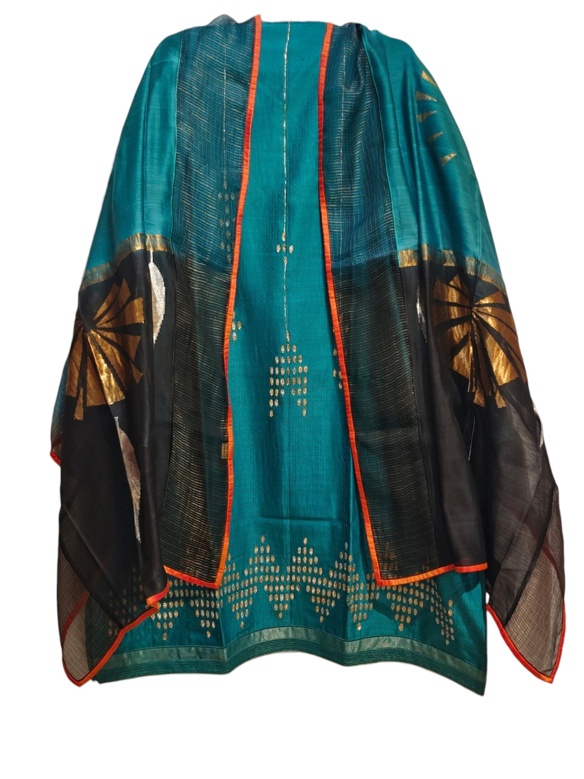 Semi Stitched Chanderi Formal Suitset