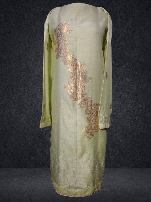 Semi Stitched Chanderi kurta