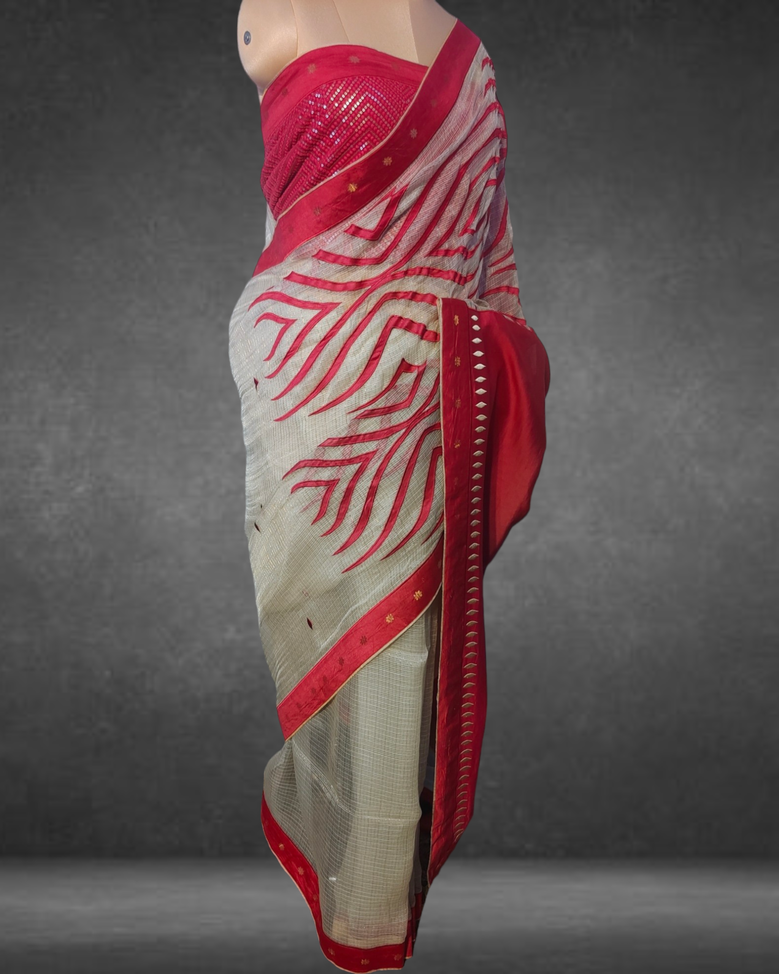 Silk Formal Ecoprint Saree VISHAL KAPUR STUDIO