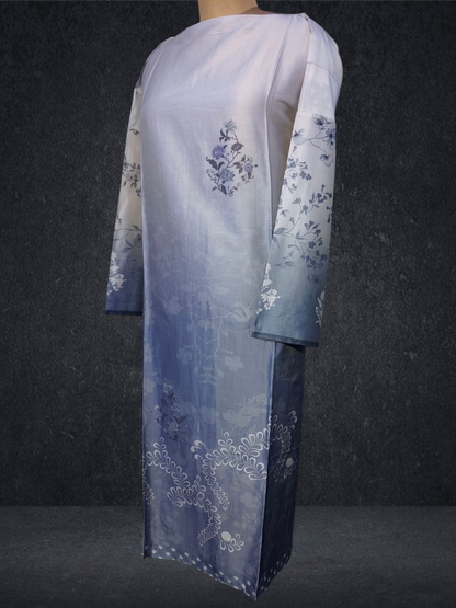 Semi Stitched Chanderi Printed kurta