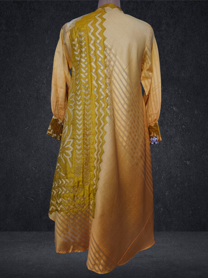 Stitched applique Long Dress