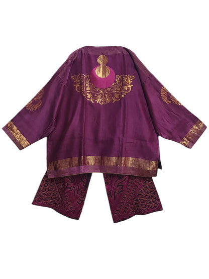 Indowestern chanderi formal coordset