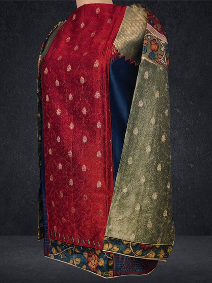 Semi Stitched Kalamkari Short Tunic VISHAL KAPUR STUDIO