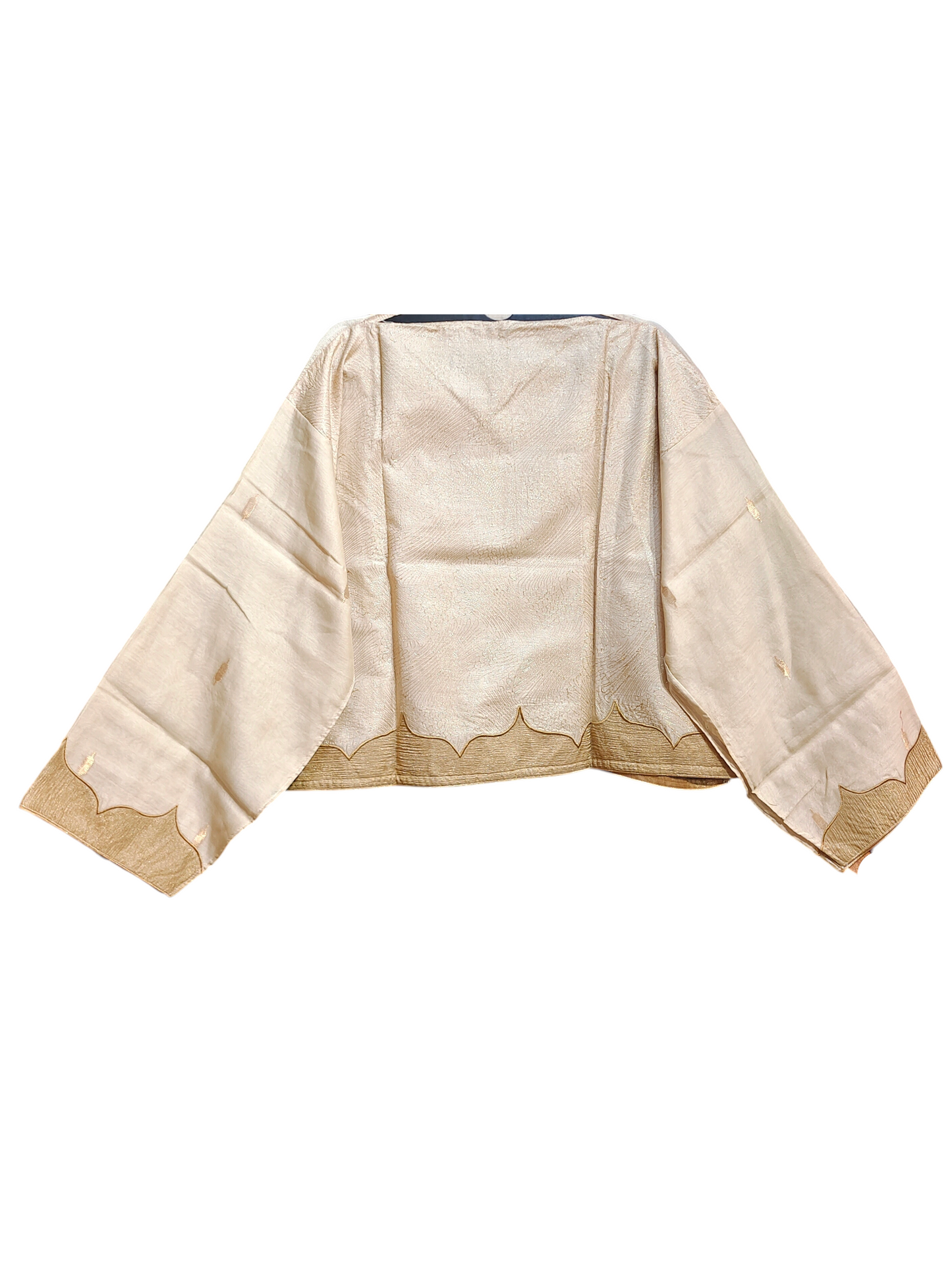 Formal silk linen embroidered Saree