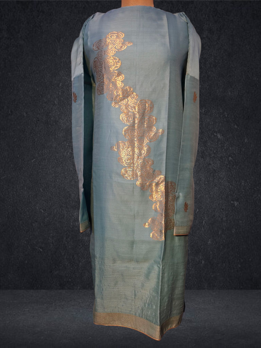 Semi Stitched Chanderi kurta
