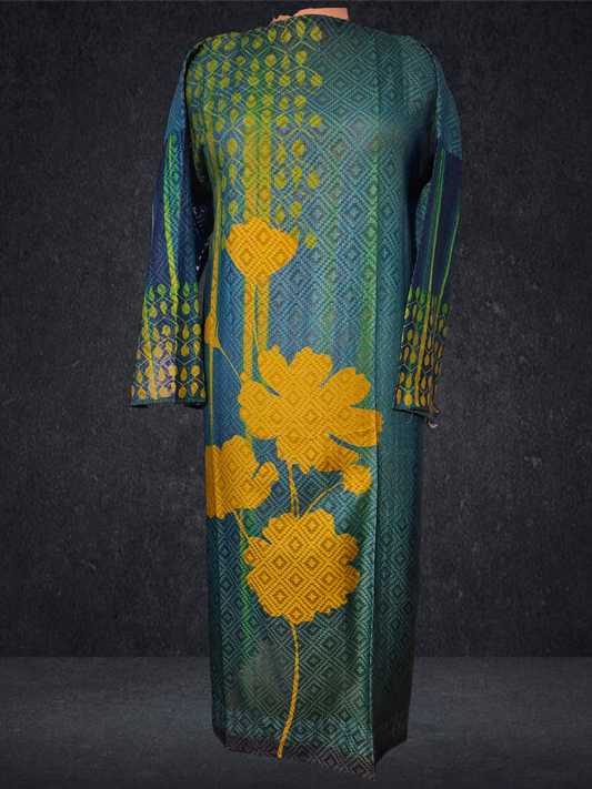 Semi Stitched Chanderi Kurta